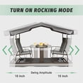 thumbnail image 5 of 4-Seat Outdoor Glider Benches with Canopy, Retro Metal Party Canopy Tent with Aluminum Frame, Patio Swing Glider Chair for Outside,Garden,Lawn, 5 of 7