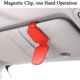 thumbnail image 4 of Tenedores de gafas de sol para visera de coche, Clip de suspensión de gafas de cuero magnético para coche, 4 of 5