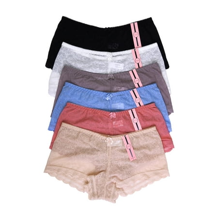 cheeky underwear hipster boyshorts panties bikini lace floral pack