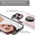 thumbnail image 3 of Compatible with iPhone 13 Pro 6.1 inch Case, Ultra Slim Soft TPU Cover Built-in Rotatable Ring Kickstand Fit Magnetic Car Mount for iPhone 13 Pro 6.1 inch, Black, 3 of 14