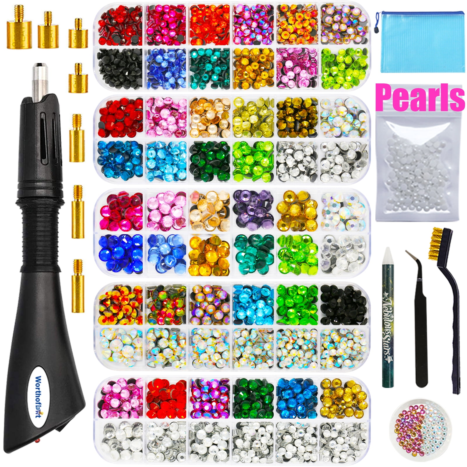 Worthofbest Hotfix Rhinestone Applicator, Bedazzler Kit, Hotfix