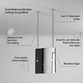 thumbnail image 2 of CH-93-UNL Frameless Rectangular Landscape Ceiling Hung Mirror with Beveled Edge, Unlacquered Brass, 2 of 2