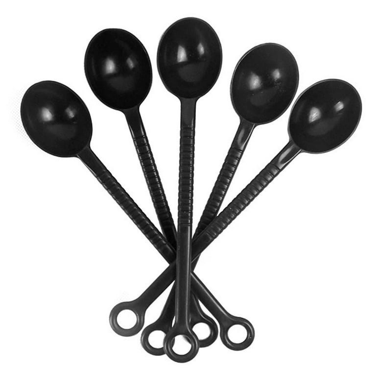 10pcs Black set plastic measuring spoons Baking measuring spoons Household  weighing tool spoons