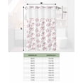 thumbnail image 6 of No Hook Shower Curtain with Snap in Liner, Plants Pink Flowers Watercolor Hand Painted Style Hotel Shower Curtains for Bathroom, Washable Shower Curtain Liner Set with Mesh Top Window, 36"x72", 6 of 6