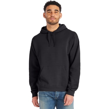 Hanes Men's Garment Dyed Fleece Hoodie Black S