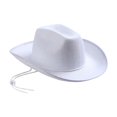 thumbnail image 4 of Cowgirl Hats Western Cowboy Hat Decor Western Cap Costume Accessories Jazz Hat Sun Hat for Club Carnival Unisex Adults Role Play Performance white, 4 of 8