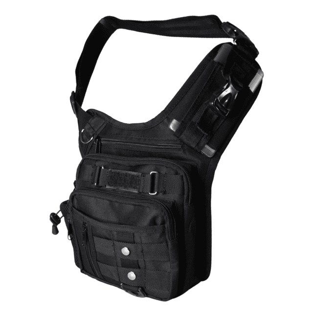 Bandolera Mochila Lateral con Porta Celular Táctica MM Travelware Bandolera PL Negro