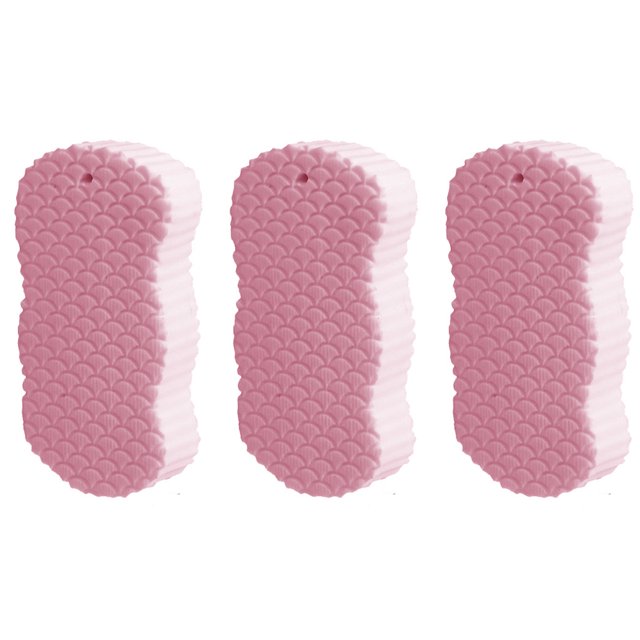 Rewera - Esponja de baño para ducha corporal (3 unidades), suave, exfoliante, reutilizable