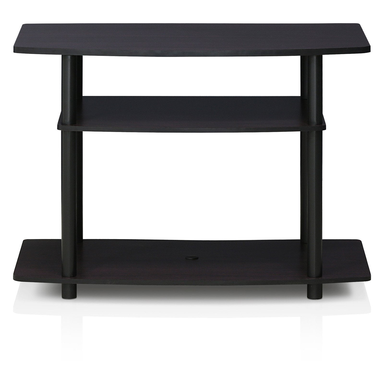 Furinno 13192DWN Turn-N-Tube No Tools 3-Tier TV Stand, Dark Walnut
