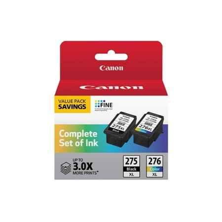 Canon PG-275, CL-276 XL Ink Cartridge, Black, Assorted Color