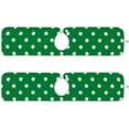 thumbnail image 2 of Coolnut White Green Polka Dot 2PCS Faucet Absorbent Mat Kitchen Faucet Sink Splash Guard Microfiber Cloth Faucet Splash Catcher Water Absorbent Mat, Faucet Mat for Kitchen Sink 14x5in, 2 of 7
