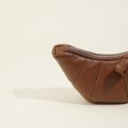 thumbnail image 3 of Mini bolso de croissant para mujer Mini bolsa de cuero PU para viajes al aire libre Marrón, 3 of 4