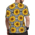 thumbnail image 2 of Wukai Sunflowers Print Men's Short-Sleeved Mesh T-Shirt,Quick-Dry Short Sleeve Workout T-Shirt-3X-Large, 2 of 8