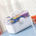 thumbnail image 4 of Caja de medicinas para el hogar, caja de clasificación de medicinas de plástico, caja de almacenamiento de medicinas de emergencia multicapa, 4 of 6