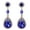 Blue, variant on Opvise Party Fashion Women Shiny Rhinestone Inlaid Waterdrop Long Dangle Stud Earrings