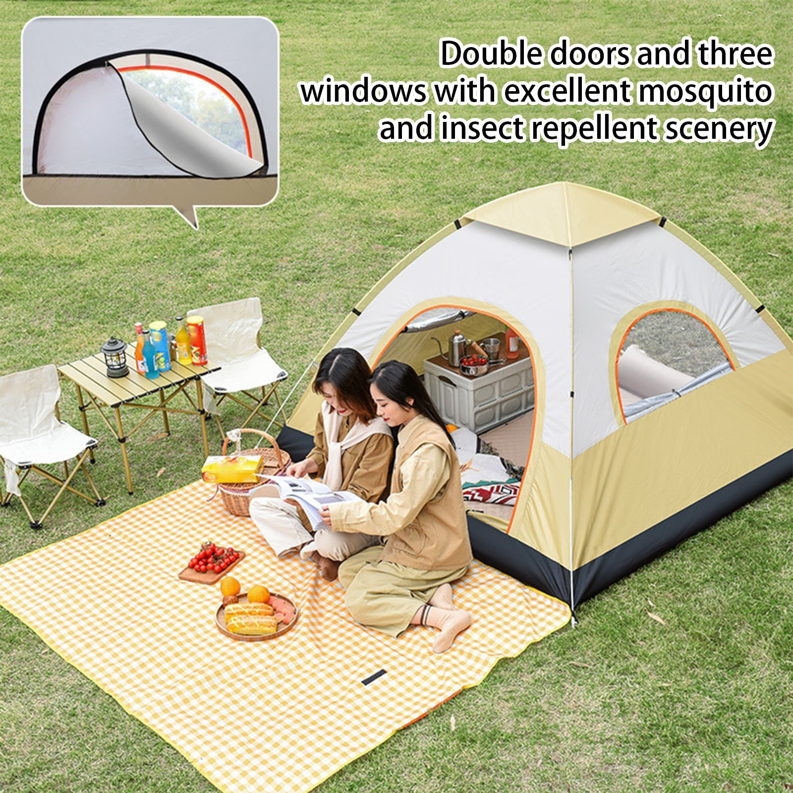SHENGXINY 2 Person Camping Tent with Storage Bag