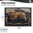 thumbnail image 4 of Stupell Industries Art Deco Cozy Couch Highland Cow Black Floating Frame Canvas Art, 25 x 17, by Tina LeCour, 4 of 8