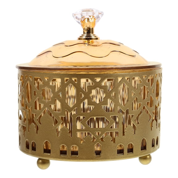 Zehuanyu  Candy Tray Plates Serving Platter Storage Tins with Lids Dinner Decorative Trays Jewelry Golden