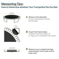 thumbnail image 4 of Yescom Trampoline Replacement Mat W/96V-Ring For 15" Trampoline Frame 7" Spring , UV Resistant 8 Row Stitch Jumping Mat, 4 of 9