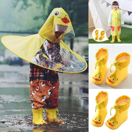 Infant Kids 2019 Baby Cartoon Rubber Waterproof Warm Boots Rain