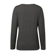 thumbnail image 6 of Shwomsmer Womens T Shirts Ladies' New V Neck Long Sleeve Solid Color Casual T Shirt Long Sleeves, 6 of 6