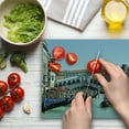 thumbnail image 3 of Italy Cutting Board, Famous Landscape of Venice Gondolas and Architecture Europe Tourism Canal Photo, Decorative Tempered Glass Cutting and Serving Board, Large Size, Multicolor, by Ambesonne, 3 of 5