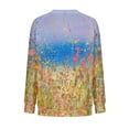 thumbnail image 5 of Nouveaux Hauts pour Femmes 2023 Mode Dames Chandail en Molleton à Manches Longues Col Rond Imprimé Blouse Pull-Over Coupe Décontractée Chandail en Molleton Oversize pour Femmes, 5 of 5