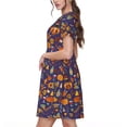thumbnail image 2 of Vsdgher Dinde de l'Action de Grâce 2 pour Femmes Été 2025 Décontracté Robes Midi Maxi Légères Manches Courtes Col Rond Robe de Plage, 2 of 6