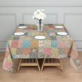 thumbnail image 3 of Pioneer Flower Floral Print Pattern Square Tablecloth, Waterproof Wipeable Spillproof Washable Table Cover for Home Kitchen Party Decor, 60"x60", 3 of 6