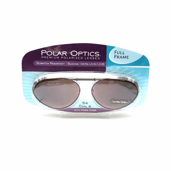 54mm Polar Optics Polarized Clip On 54 Oval 6 with Hard Case