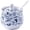 Blue and White, variant on Ceramic Sugar Container with Lid and Spoon, 200ml Salt Cellar for Pepper Spice Storage, Sugar Bowl for Kitchen Counter Storage, Dishwasher Safe (Blue and White)