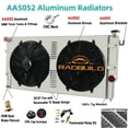 thumbnail image 4 of RadBuild CU1553 3 Row Radiator for 1994-2002 Dodge Ram 2500 3500 5.9L Cummins Aluminum Radiators Shroud 2x16" Fans Thermostat Relay Kit 1995 1996 1997 1998 1999 2000 2001 94 95 96 97 98 99 00 01 02 03, 4 of 4