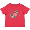 thumbnail image 3 of Inktastic Cute Smiling Valentine's Day Otter with Heart Boys or Girls Baby T-Shirt, 3 of 5