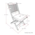 thumbnail image 5 of CorLiving Miramar White Washed Wood Outdoor Folding Dining 5pc Set, 5 of 5