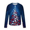thumbnail image 4 of Elvqul Mens Christmas Shirts Fashion Pullover Retro Long Sleeve Trendy Shirts for Men Crewneck, 4 of 5