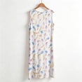 thumbnail image 6 of VBVC Women's Sleeveless Floral Print Midi Dress , Ladies' Crew Neck Casual Summer Tank Dress , Stretchy Daily Wear Dresses For Women,Pink,S-5XL, 6 of 6