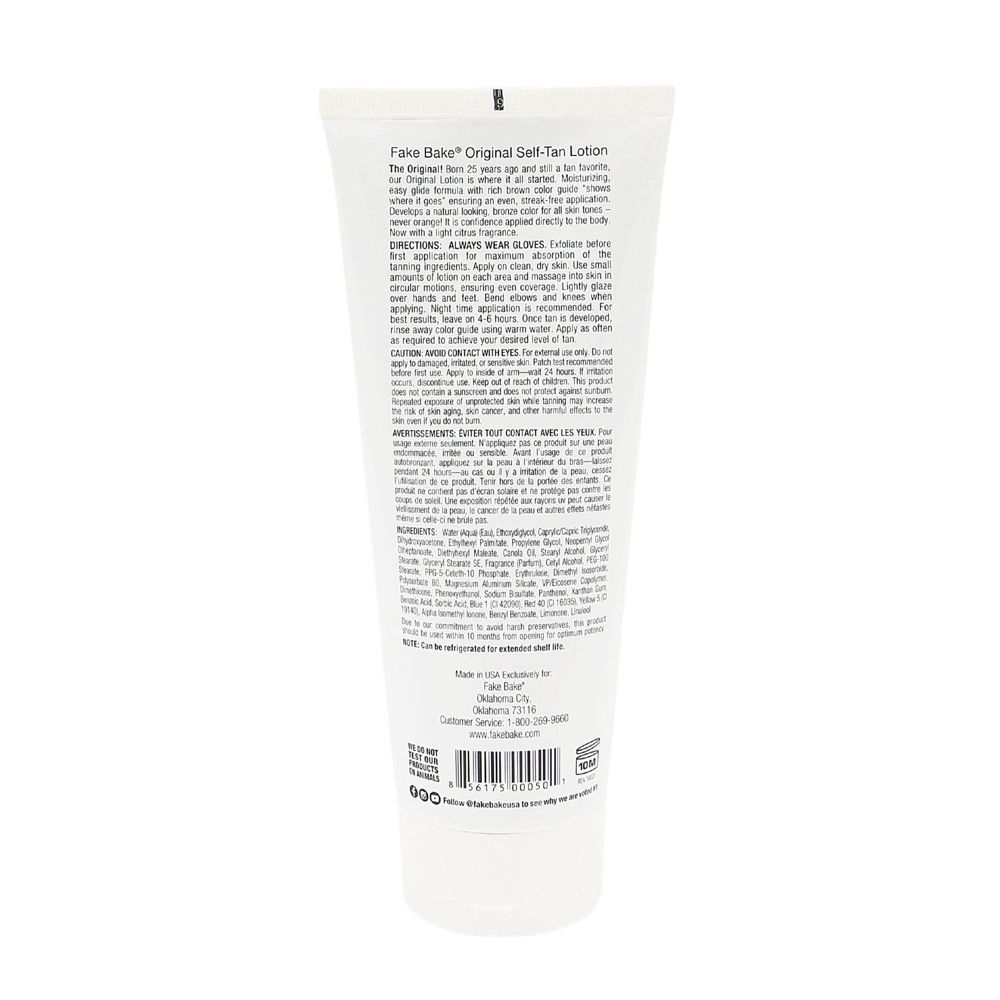 Fake Bake 6 oz Original Self Tan Lotion - Streak Free Sunless Natural Bronze for All Skin Types