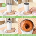 thumbnail image 5 of Hatisan Self Stirring Coffee Mug With Lid Electric High Speed Self Stirring Mug 400ml Rechargeable Detachable Stainless Steel Self Stirring Cup for Coffee, Milk, Cocoa Christmas Gift(Green), 5 of 10