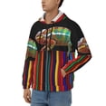 thumbnail image 3 of Uemuo Chameleon Panther On Colored Pencils for Men's Fashion Full-zip Hoodies & Sweatshirts with Kangaroo Pocket, Zip-up Hooded Sweatshirt, Moisture Wicking & Breathable-Small, 3 of 5