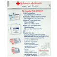 4 Pack JOHNSON & JOHNSON First Aid To Go Kit 12 Items 1 Each