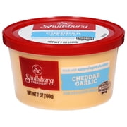 Shullsburg Creamery Garlic Cheddar Spreadable Cheese Spread, 7 oz, Tub, Refrigerated