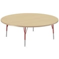 thumbnail image 1 of ECR4Kids 60in Round Everyday T-Mold Adjustable Activity Table Maple/Maple/Red - Toddler Swivel, 1 of 5