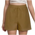 thumbnail image 2 of Kogui Shorts Girls Girls Athletic Shorts Basketball Shorts Kids Active Sports Shorts Gym Shorts 5T 6T (Khaki,5-6 Years), 2 of 4