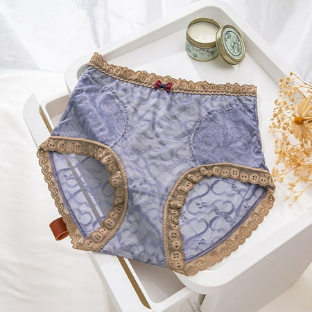 

Qazqa Women Lace High Waist Abdominal Colorblock Lace Trim Briefs PP L