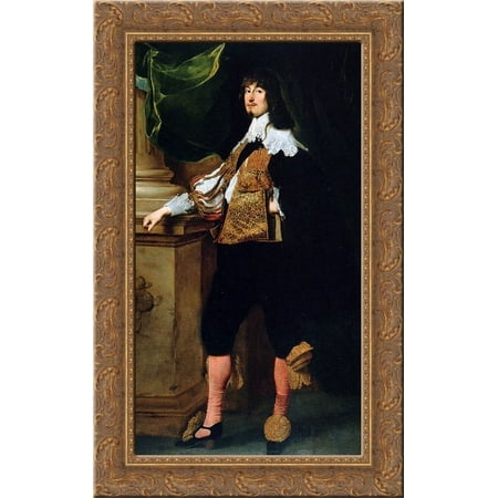 Johan Oxenstierna 24x16 Gold Ornate Wood Framed Canvas Art by Anthony van Dyck