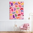 thumbnail image 3 of Stupell Industries Eclectic Tiny Colorful Doll Shoes Canvas Art, 36 x 48, by LISH Creative, 3 of 8