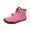 Pink, variant on Womens Sneakers Plush Fleece Line Lace Up High Top Non Slip Waterproof Climbing Oxford Cloth Shoes Fall Winter Snow Warmth Breathability Casual Cotton Couples Shoes Black