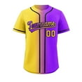 thumbnail image 2 of Personalize Men Women Youth Baseball Jersey Button Down Sports Tee Laser Printed Sublimation Letter Number Big Size, 2 of 7