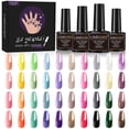 thumbnail image 1 of Limegirl-Kit de esmalte de uñas de Gel, purpurina rosa Pop verano, 40/24 colores, barniz de Gel Led UV semipermanente, remojo de uñas, 1 of 7