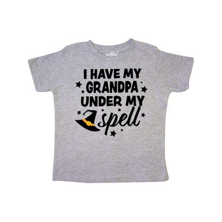 

Inktastic I Have My Grandpa Under My Spell with Cute Witch Hat Gift Toddler Boy or Toddler Girl T-Shirt